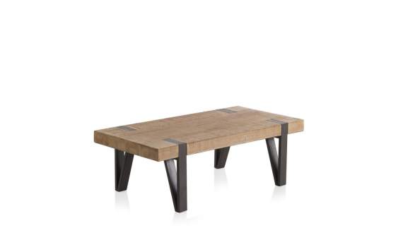 Mesa de Centro Industrial Madera Metal Serie Albent