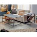 Mesa de Centro Industrial Madera Piedra y Acero Serie Estone Mesa de Centro Industrial Madera Piedra y Acero Serie Estone
