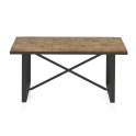 Mesa de Centro Industrial Tablas Recicladas y Acero Natens