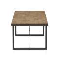 Mesa de Centro Industrial Tablas Recicladas y Acero Natens