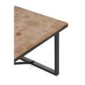 Mesa de Centro Industrial Tablas Recicladas y Acero Natens