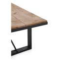 Mesa de Centro Industrial Tablas Recicladas y Acero Natens