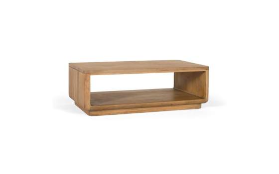 Mesa de Centro Madera Mango con Estante Serie Adyer Mesa de Centro Madera Mango con Estante Serie Adyer