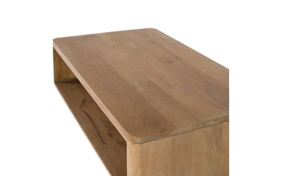 Mesa de Centro Madera Mango con Estante Serie Adyer Mesa de Centro Madera Mango con Estante Serie Adyer