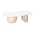 Mesa de Centro Madera Marmol Serie Sextans