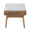 Mesa de Centro Madera Reciclada Tapa Blanca Decape Albost