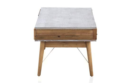 Mesa de Centro Madera Reciclada Tapa Blanca Decape Albost