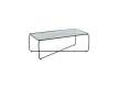 Mesa de Centro Moderna Forja Cristal Serie Ahejat