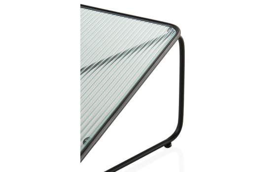 Mesa de Centro Moderna Forja Cristal Serie Ahejat