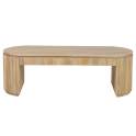 Mesa de Centro Oval Madera Mango Natural Serie Myra