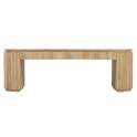 Mesa de Centro Oval Madera Mango Natural Serie Myra