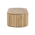 Mesa de Centro Oval Madera Mango Natural Serie Myra