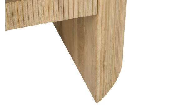 Mesa de Centro Oval Madera Mango Natural Serie Myra