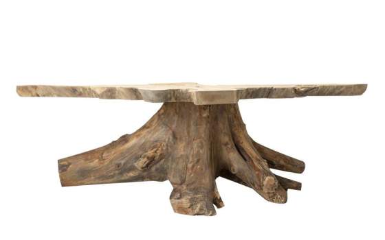 Mesa de Centro Raiz de Teca Grande Rustica Serie Awiot
