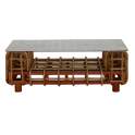 Mesa de Centro rattan Natural Serie Enrejado
