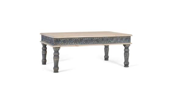 Mesa de Centro Rectangular Estilo Oriental Tallada Serie Aclest