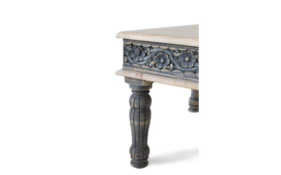 Mesa de Centro Rectangular Estilo Oriental Tallada Serie Aclest