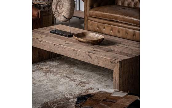Mesa de Centro Rectangular Madera Rustica 122 Serie Samsun