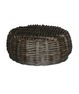 Mesa de Centro Redonda rattan Negro glaseado Arcarna