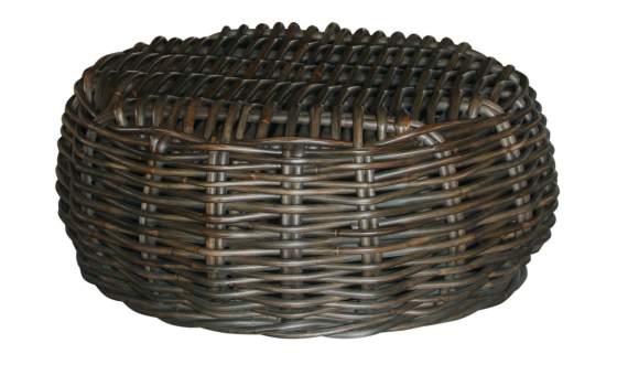 Mesa de Centro Redonda rattan Negro glaseado Arcarna