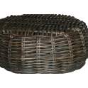 Mesa de Centro Redonda rattan Negro glaseado Arcarna