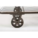 Mesa de Centro Ruedas Rustica Industrial Serie Aberdeen