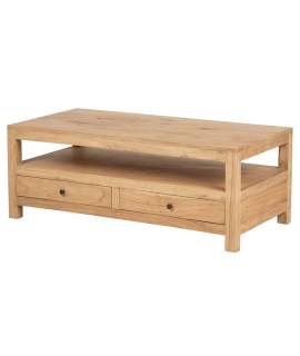 Mesa de Centro Rustica 2 Cajones - Serie Apelby