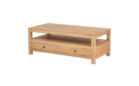 Mesa de Centro Rustica 2 Cajones - Serie Apelby