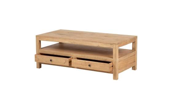 Mesa de Centro Rustica 2 Cajones - Serie Apelby