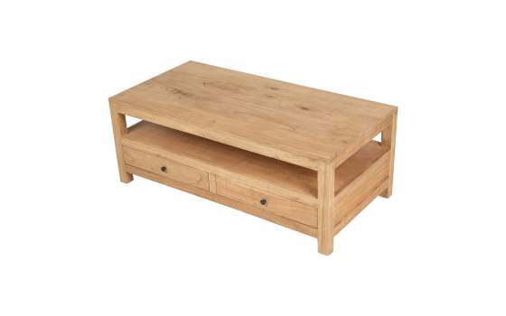 Mesa de Centro Rustica 2 Cajones - Serie Apelby