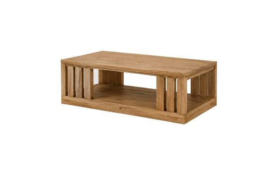 Mesa de Centro Rustica de 120 cm con Revistero - Serie Aravid