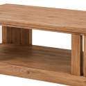 Mesa de Centro Rustica de 120 cm con Revistero - Serie Aravid