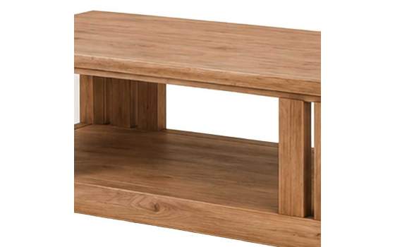 Mesa de Centro Rustica de 120 cm con Revistero - Serie Aravid