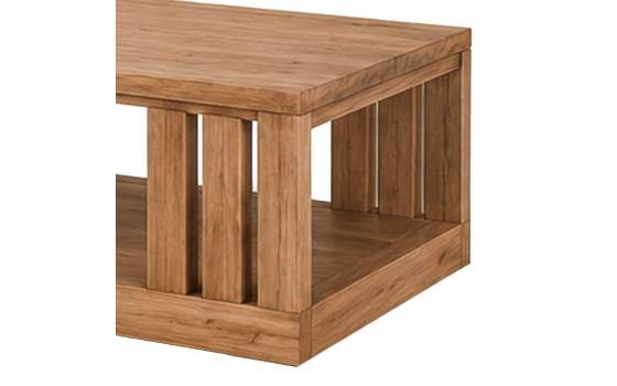 Mesa de Centro Rustica de 120 cm con Revistero - Serie Aravid