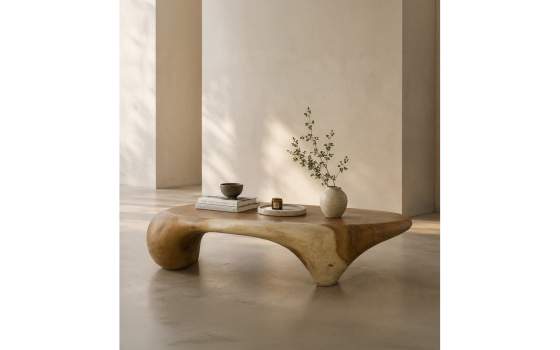 Mesa de Centro Rustica Madera Maciza de Suar - Serie Asley