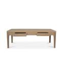 Mesa de Centro Salon Actual 2 Cajones Teca - Serie Ardey