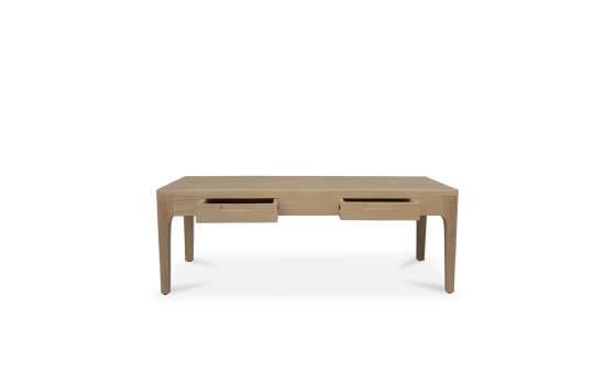 Mesa de Centro Salon Actual 2 Cajones Teca - Serie Ardey