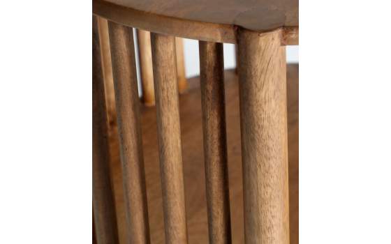 Mesa de Centro Salon Redonda Enrejada Serie Trevoux