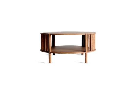 Mesa de Centro Salon Redonda Enrejada Serie Trevoux