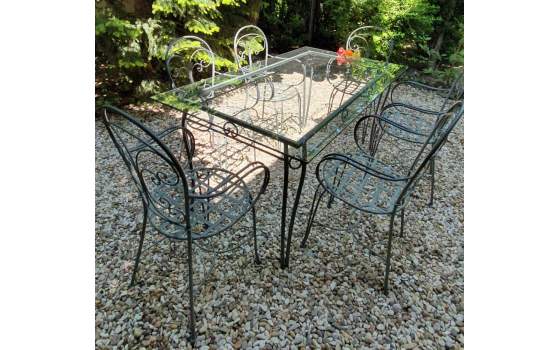 Mesa de Forja y Cristal Diseño Actual Modelo Sevilla