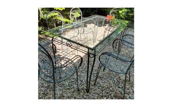 Mesa de Forja y Cristal Diseño Actual Modelo Sevilla