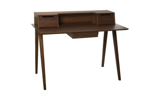 Mesa Escritorio 3 Cajones Estilo Actual Nogal Oscuro Axans