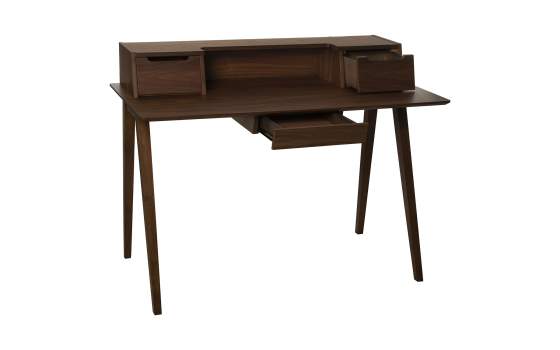Mesa Escritorio 3 Cajones Estilo Actual Nogal Oscuro Axans