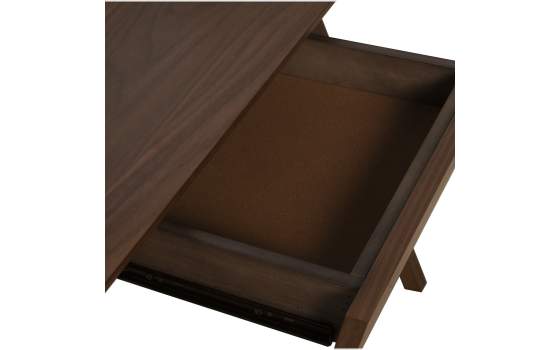 Mesa Escritorio 3 Cajones Estilo Actual Nogal Oscuro Axans
