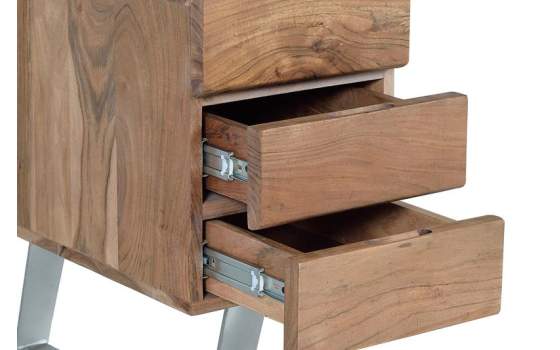 Mesa Escritorio 3 Cajones Madera Metal Serie Aratany