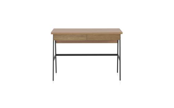 Mesa Escritorio Madera Acero 2 Cajones Serie Antibre