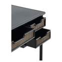 Mesa Escritorio Metalico 5 Cajones Negro Bronce Serie Adenaren