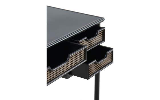 Mesa Escritorio Metalico 5 Cajones Negro Bronce Serie Adenaren