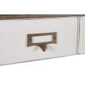 Mesa Escritorio Regulable Blanco Nogal Serie Everest