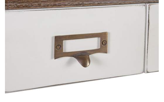 Mesa Escritorio Regulable Blanco Nogal Serie Everest